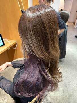 アンフィ 東京(Amphi) 【ケアブリーチでつくる!!透け感インナーカラー♪】