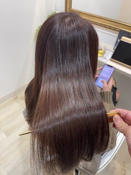 ユアーズヘアー 秋田店(yours hair) 艶髪　オージュアトリートメント　ピンクブラウンカラー