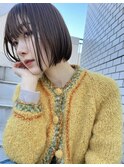 つるんとボブ/カカオブラウン/tricca代官山