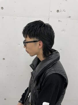 ウェルネス(Wellness) マッシュパーマウルフ波巻きハイライト51