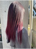 グラデーションカラー　ルーツカラー　エンドカラー　ピンクヘア