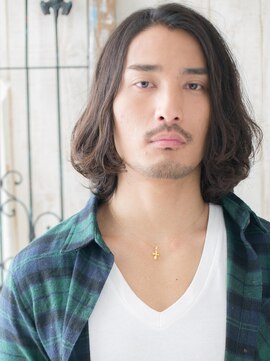 モッズヘアー メン 戸田公園店(mod's hair men) ミントアッシュのワイルドランダムゆる巻きロングｆ戸田公園