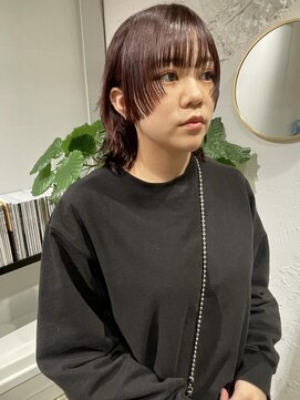 クリアーオブヘアー 栄南店(CLEAR of hair) 顔まわりプツッと×ボルドーカラー/osumi