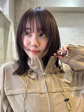 ミンクス 青山店(MINX) 【MINX松下】ぷつっとミディアムフェイスレイヤー外ハネボブ