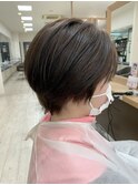 ふんわり柔らかい丸みショート/ヘアオイルだけの簡単ヘアセット