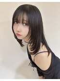 黒髪映えする◎シースルーフェイスレイヤー