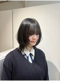 万代新潟駅前顔周りレイヤーハイライトカット韓国ダブルカラー