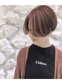 #白髪ぼかし#ハイライト#オレンジベージュ＃ハンサムショート