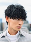 ツイストスパイラルパーマ波巻きパーマシャドウパーマ黒髪原宿