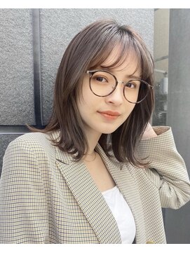 ガーデン 銀座(GARDEN) ミディアムヘア暗めカラー大人かわいいレイヤーカット前髪カット