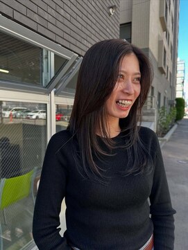 テンション(tension) フェイスレイヤーカットアッシュブラウン札幌大通駅バスセンター