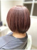 美髪矯正×ショートボブ
