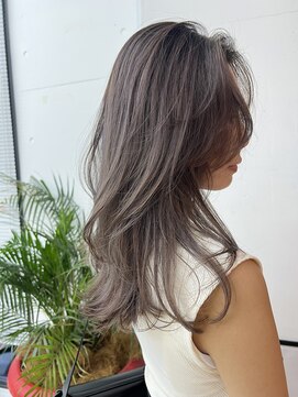 ルーヴェ(LOWE) 【n】極細ハイライト,ナチュラルピンクグレージュ