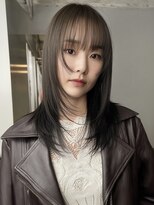 ネハス ナガオカ(nehus.nagaoka)&nbsp;xカット//ホワイトグレージュ/レイヤーカット/チェリーブラウン