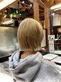 クロン 美容室(clon)&nbsp;ミニボブ　透明感ミルクティーベージュ
