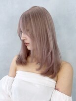 アルバム 銀座(ALBUM GINZA) ハイトーンミディアムダブルカラー顔周りレイヤー_ba569434