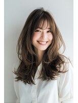 アンサ 長岡天神店(ANSA)&nbsp;レイヤー×くびれミディ×柔らかブラウン