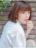 小顔ヘア ナチュラルボブ！