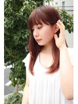 ブリス(VLISS)&nbsp;シースルーバングストレート＿耳かけフォギーベージュ