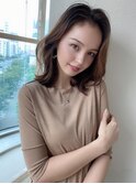 AFLOAT《矢田菜津紀》表参道/レイヤーくびれ◎ピンクブラウン