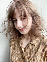 アイティー バイ アルバム 中野店(IT by ALBUM)&nbsp;ふわふわウェーブ_オリーブカラーハイライトカラー_27790