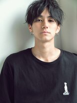 ロエル 牛久(Loel) くしゃ感×無造作☆前下がり 刈り上げ サイドパートショート