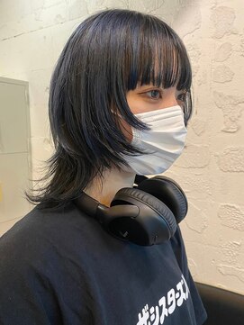 エム(EM) 韓国風レイヤーカットウルフカット前髪カット大人ミディ