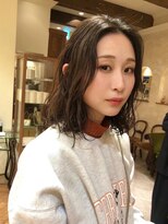 ビュートリアム265(BEAUTRIUM 265)&nbsp;ミディアムボブ/ウェーブパーマ/ロブ/アッシュベージュ/ふんわり