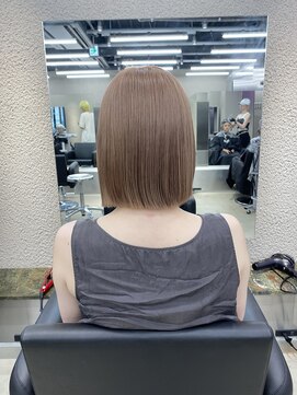 ペレ 栄店(PELE) 前髪/マチルダボブ/ピンクベージュ/インナーグレージュ/栄