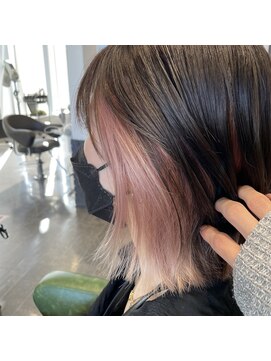 テーラヘアー ユーカリが丘店(TELA HAIR) インナーカラー×ペールピンク【TELAHAIRユーカリが丘】