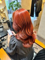 ルモ(Lumo)&nbsp;【KATSUYA】オレンジブラウン×セミロング×レイヤー