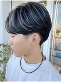 【ルチュラ 岩崎】センターパートハイライトブリーチカラー