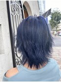 ショートウルフ　ネイビー