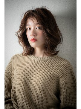 カバーヘアアンドスパ ブリス 浦和(COVER HAIR&SPA bliss) マロンブラウンレイヤーカットミディアムウルフv浦和30代40代