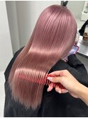 10152秋色ピンクヘアーラベンダーパープル透明感カラー韓国ヘア