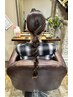 結婚式参列、パーティ用金箔アレンジのヘアセット☆6600円