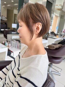 ハピネス 西大寺店(Happiness) ショートカット×ひし形ショートボブ×前髪あり30代40代50代