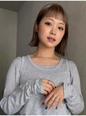 アンブレラカラー×切りっぱなしボブ