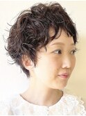 【松戸 藤原】マッシュショート　ピンパーマ刈り上げ