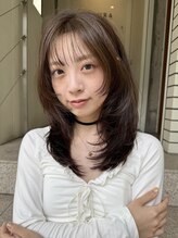 サクラ 岐阜(SAKURA)&nbsp;ぱっつん前髪×フェイスレイヤーロング　ロングレイヤー