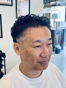グレイスフルバーバーロンドン 大宮店(Graceful Barber London) 【50代 男性】ロンドンオールバックパーマ（大宮/バーバー）