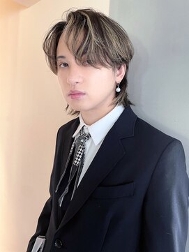 ヘアサロン ガリカ 表参道(hair salon Gallica) 【田中杏実】韓国風ミディアムウルフ/大人ハイライト/コンマヘア