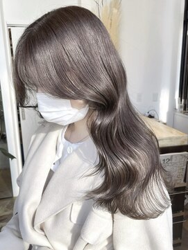 ディモアンド 表参道(Dimo&) x透明感カラー/イメチェン/ホワイトブロンド/外ハネボブ/美髪