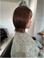 ラッキーヘア 加古川(Lucky Hair)&nbsp;ピンクグレー×ぱつっとボブ【池田】【ラッキーヘア加古川】