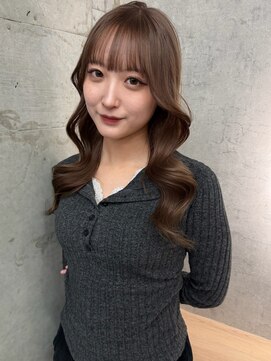 アロ 大阪梅田(alo) 【momoa】つやつやミルクティーブラウン《ブリーチ/ブラウン》