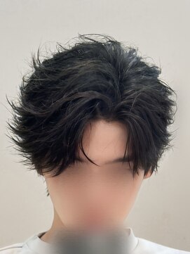 バース 河原町店(BIRTH) 韓国へアカルマパーマワックスなしセンターパート黒髪ウルフ