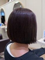 フェイス 石川町 (FACE) 丸みボブ、インナーカラー