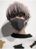 メンズラウンドマッシュシースルーマッシュインナーカラー