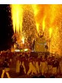 バニーヘアー(Vanny Hair)&nbsp;手力神社の火祭。鐘と爆竹の音と共に神輿を担ぐまさに男の祭り!