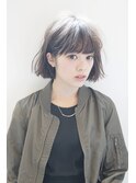 ミルクティーイルミナカラー☆外ハネボブ☆アッシュブラウン